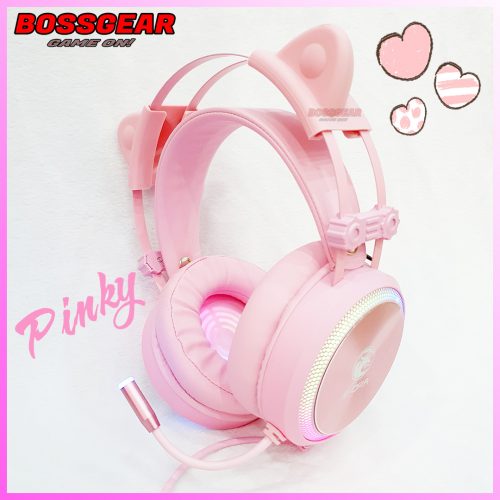 Tai nghe Gaming EDra EH412 Pink ( Màu hồng, âm thanh vòm 7.1, LED RGB, Vành tai lớn)