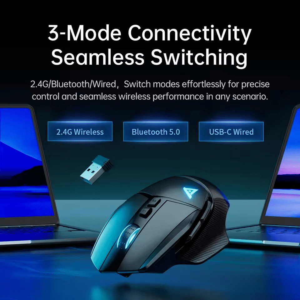 Chuột Gaming Không Dây Taidu TWG502 – Kết Nối 3 Chế Độ, Đèn RGB 16.8 Triệu Màu, Pin 60h, DPI 14800 - Ảnh 3