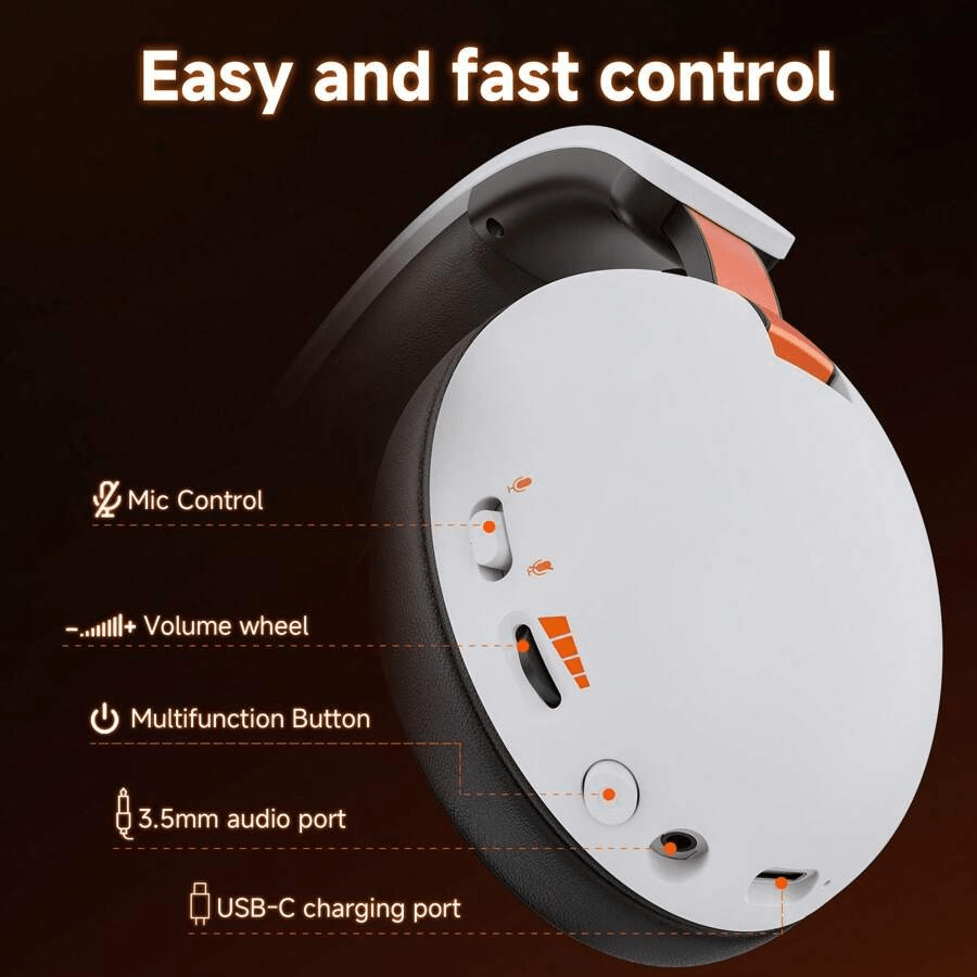 Bl500 PRO 2.4Ghz USB Dongle Tai nghe chơi game Bluetooth không dây Âm nhạc có Mic cho PC PS4 PS5 Điện thoại - Ảnh 4